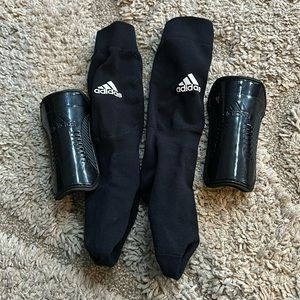 Adidas Kids Soccer Shin Guard Socks - Medium